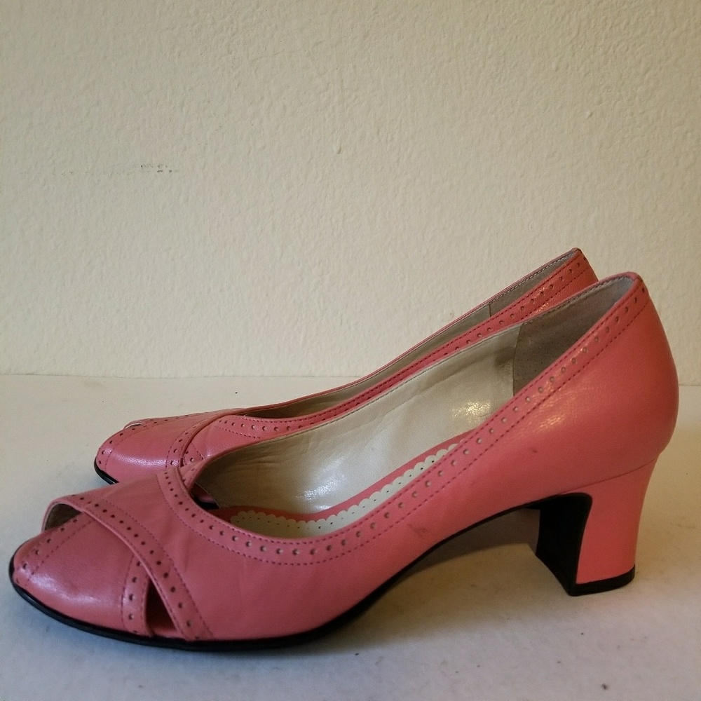 Franco Sarto Brazil Leather Pumps Open Toe